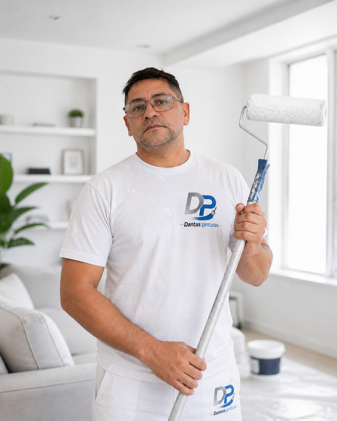 Profissional uniformizado da Dantas Pinturas
